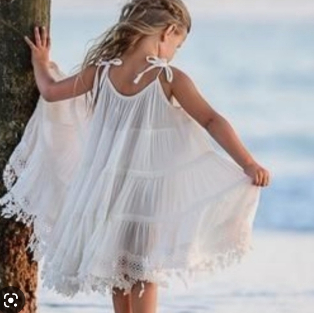 DOLLCAKE white crochet lace cotton dress 3 3T - Picture 3 of 14